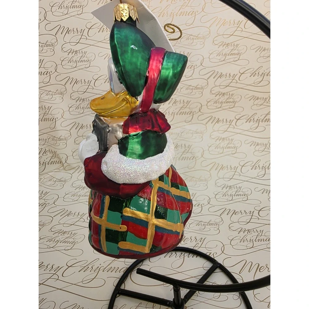Christopher Radko Disney Caroler Daisy Duck Christmas Glass Ornament 6.5